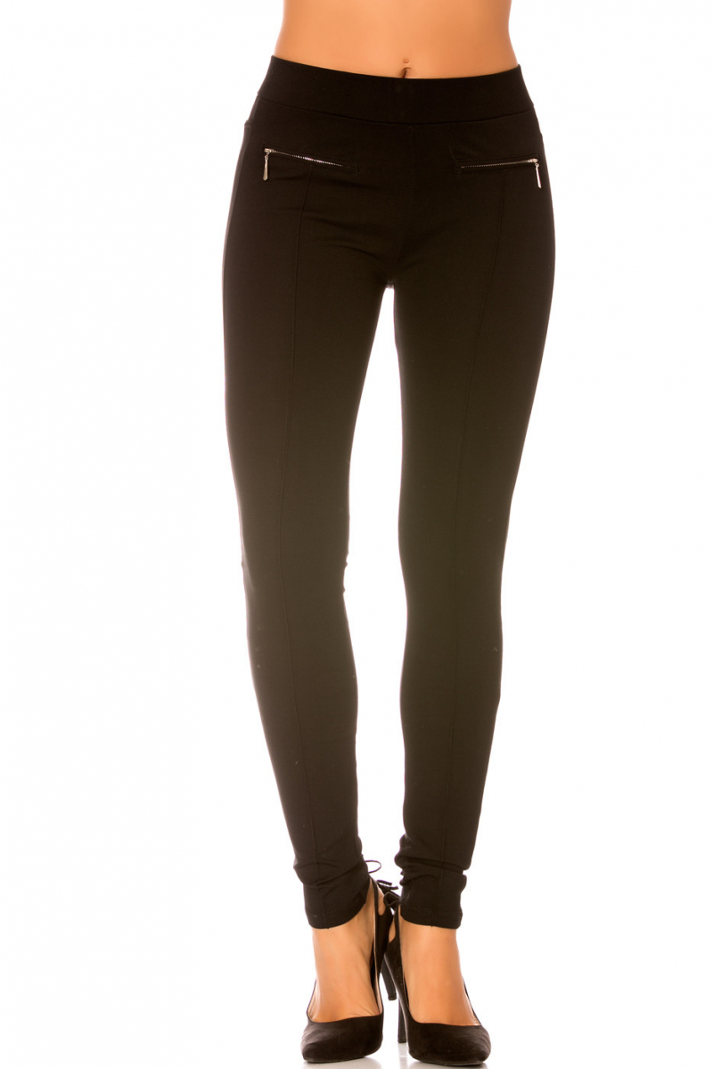 Pantalon Noir avec Zip invisible sur le côté - SD035 - 1