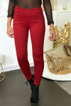 Bordeaux smalle broek met 5 zakken