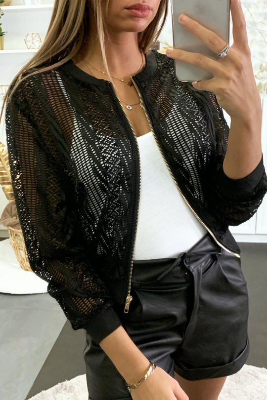 long black lace jacket