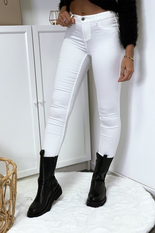 Jeans slim blanc avec poches arrière - 2