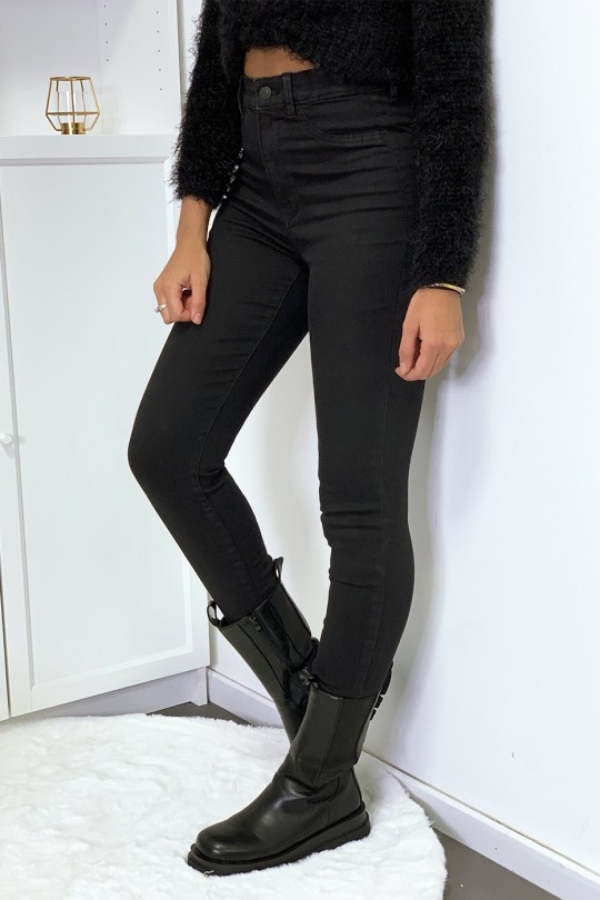 Jeans slim noir avec poches arrière - 3