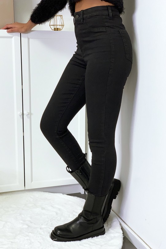 Jeans slim noir avec poches arrière - 4