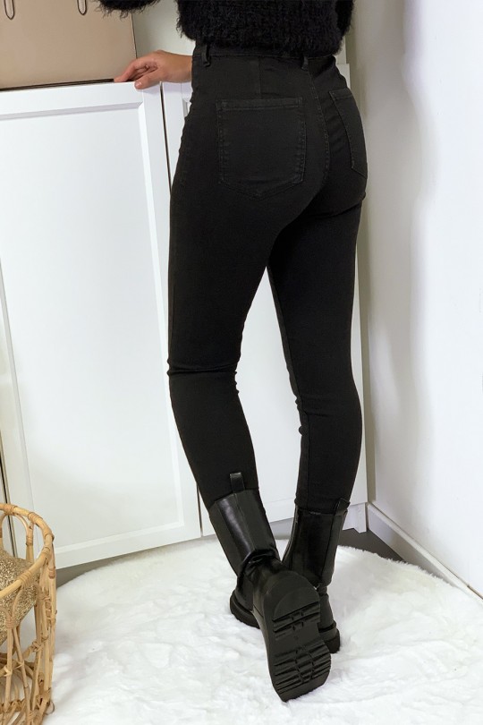 Jeans slim noir avec poches arrière - 6