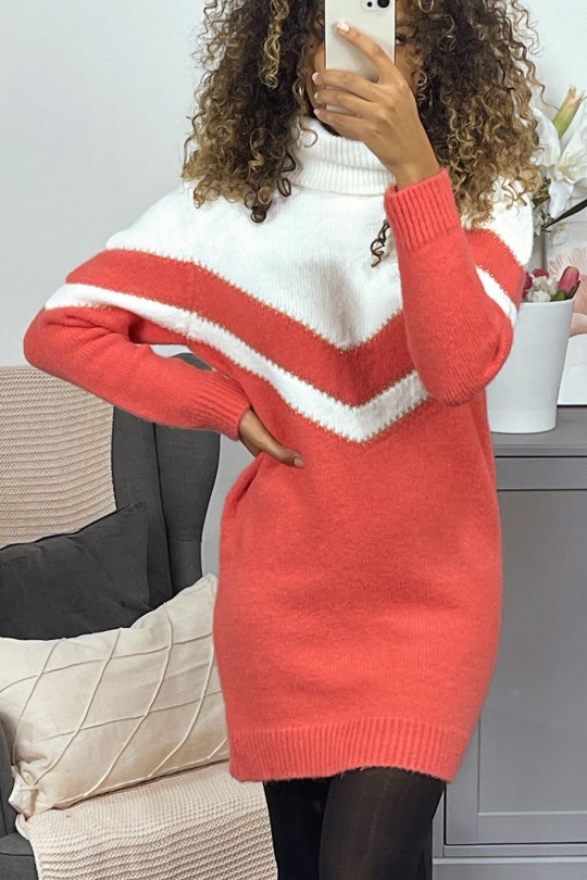 coral jumper dress