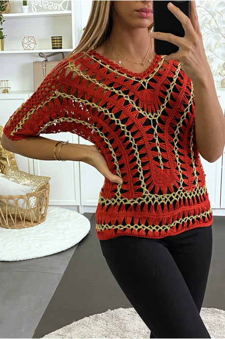 Red mesh and gilding top - 3