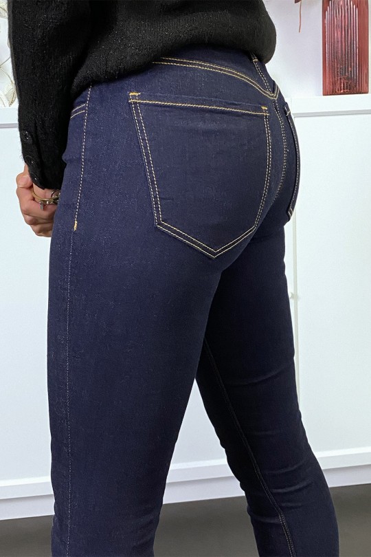Raw and stretch slim jeans with pockets - 6