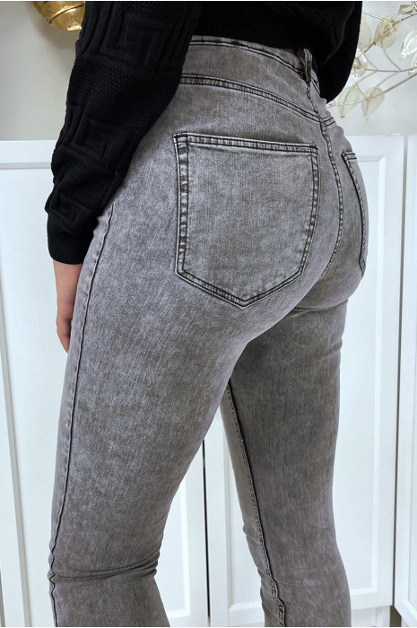 Faded black slim jeans with back pockets - 8