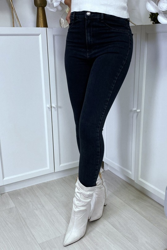 Navy slim jeans with back pockets - 1