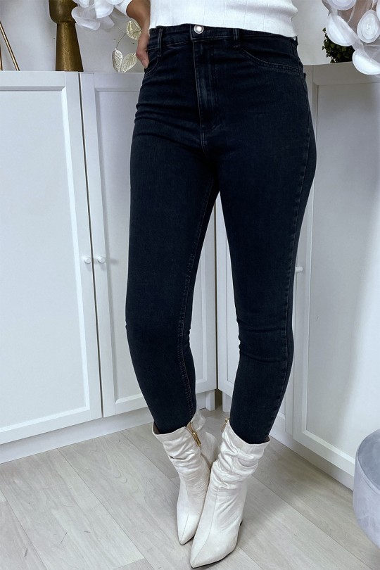 Navy slim jeans with back pockets - 2