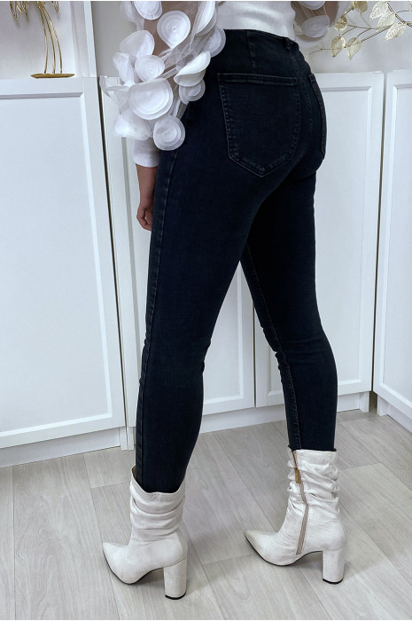 Navy slim fit jeans met achterzakken - 5