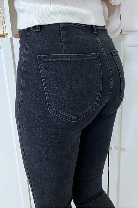 Navy slim jeans with back pockets - 8