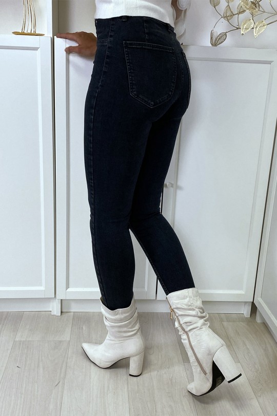 Navy slim jeans with back pockets - 9