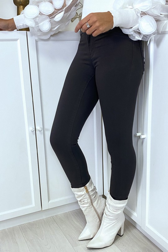 Zwarte slimfit jeans met lage taille - 3