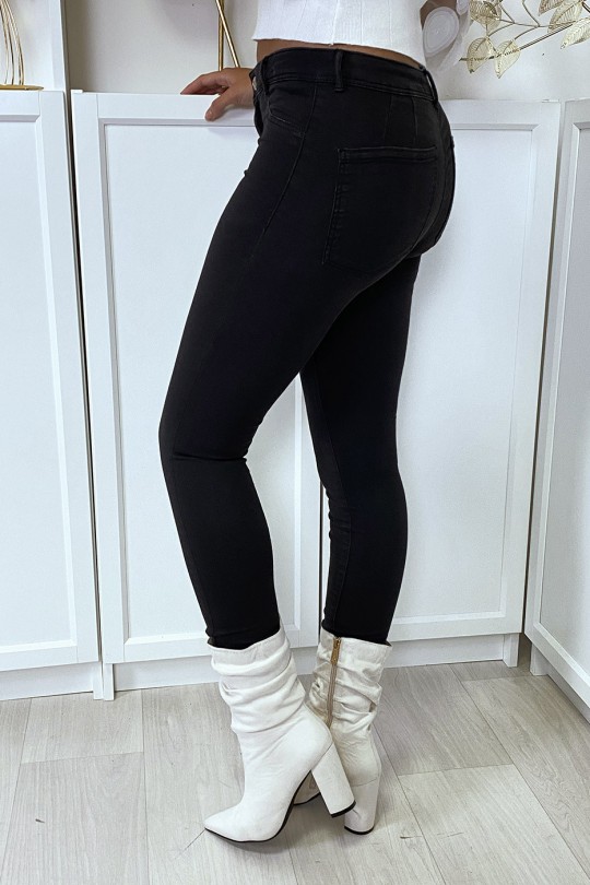 Zwarte slimfit jeans met lage taille - 4