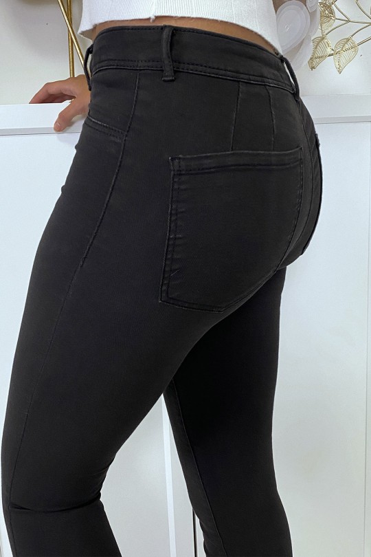Low rise black slim jeans - 5