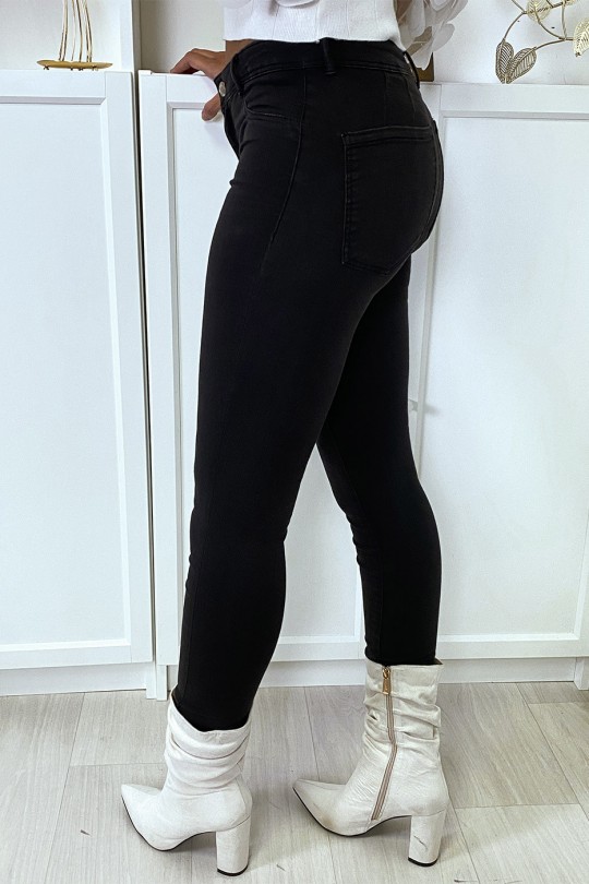 Zwarte slimfit jeans met lage taille - 6
