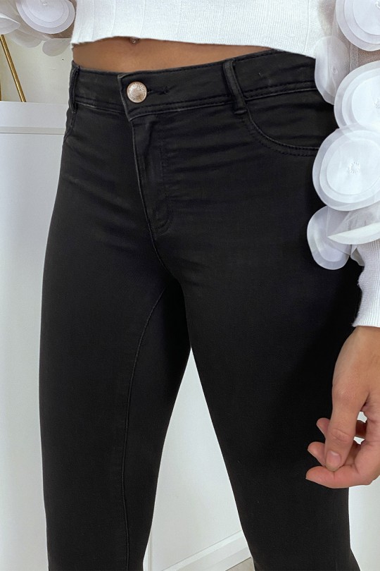 Zwarte slimfit jeans met lage taille - 8
