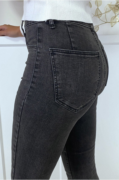 Faded black slim jeans with back pockets - 9