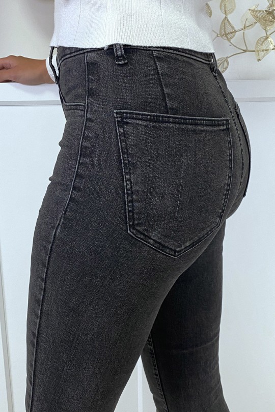 Faded black slim jeans with back pockets - 9
