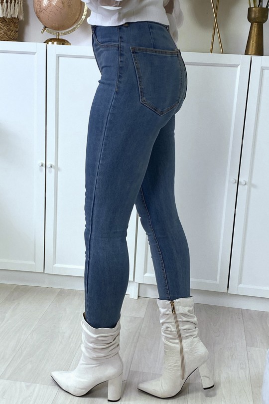 Blauwe slimfit jeans met achterzakken - 5