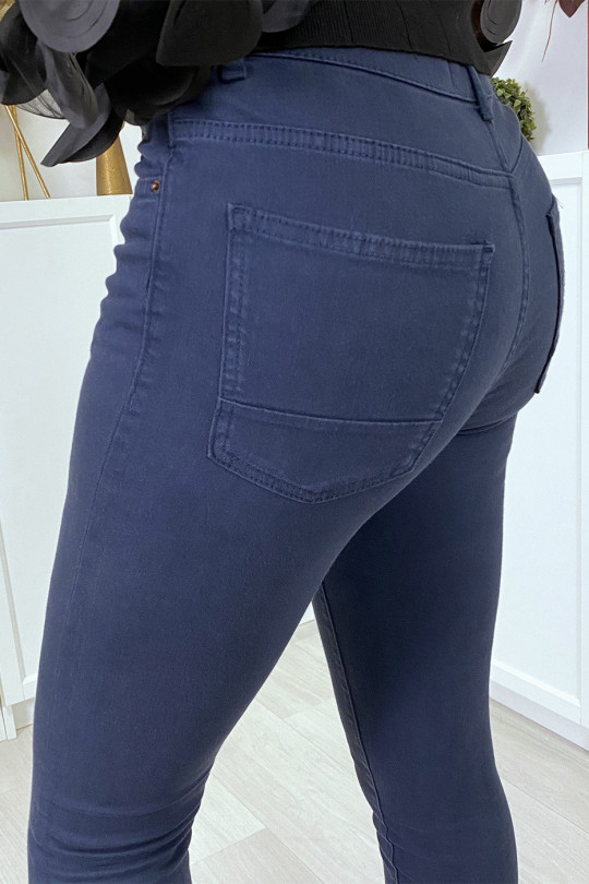 Navy slim jeans with pockets - 5