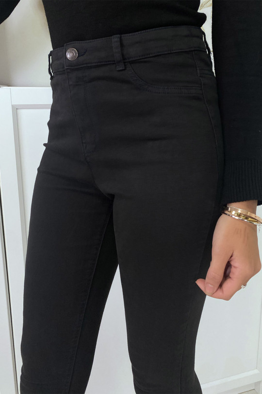 Zwarte slimfit jeans met hoge taille en achterzakken - 4