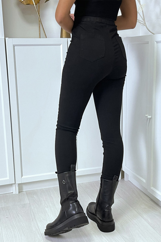 Zwarte slimfit jeans met hoge taille en achterzakken - 5