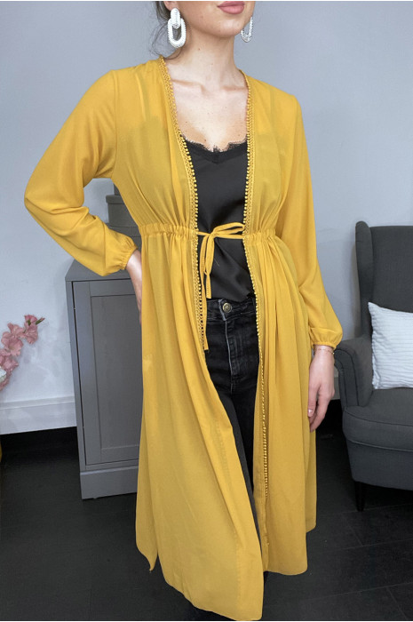 Gilet moutarde en voilage - 1