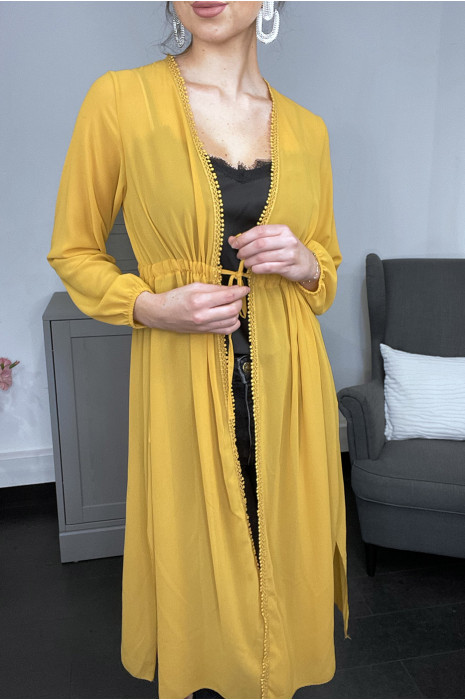 Gilet moutarde en voilage - 2