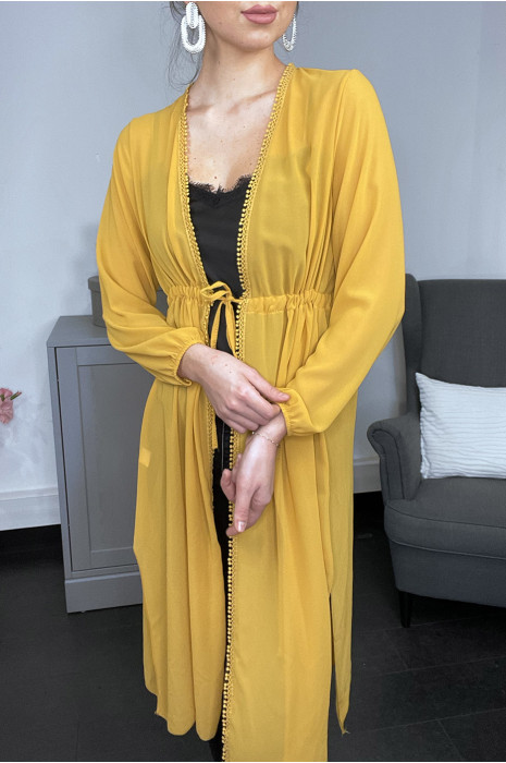 Gilet moutarde en voilage - 3