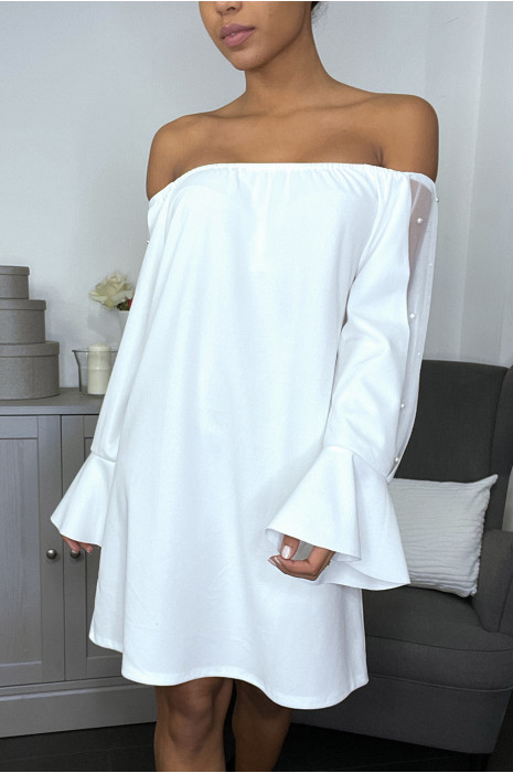robe blanche bardot