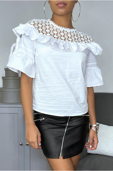 Blouse blanche à volants - 2