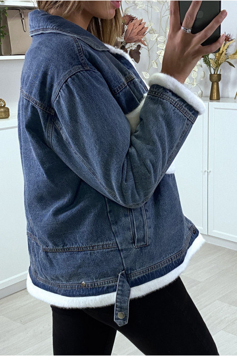 VeWte in moumoute denim en witte zakken - 5