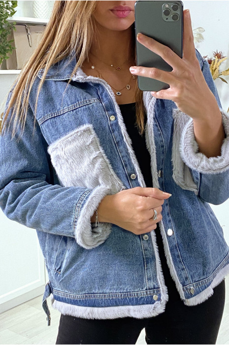 Moumoute spijkerjasje en grijze zakken - 1