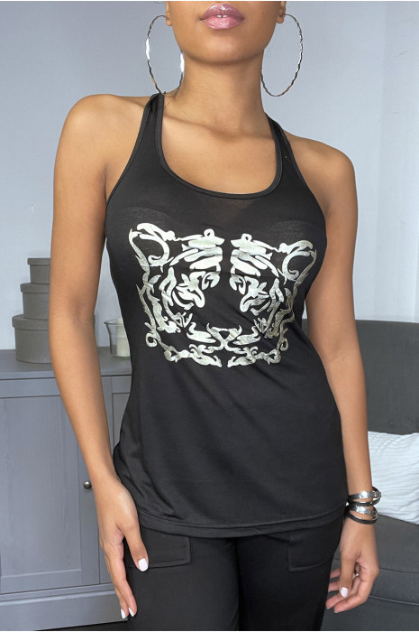 Débardeur motif brillant tigre - 1