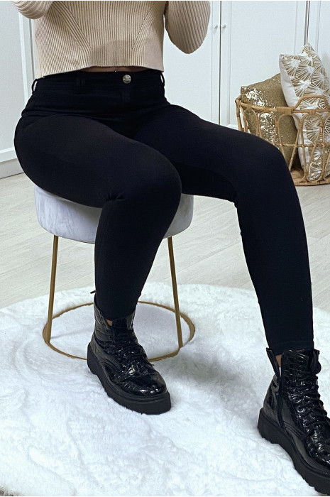 Zwarte slim fit jeans met hoge taille - 5