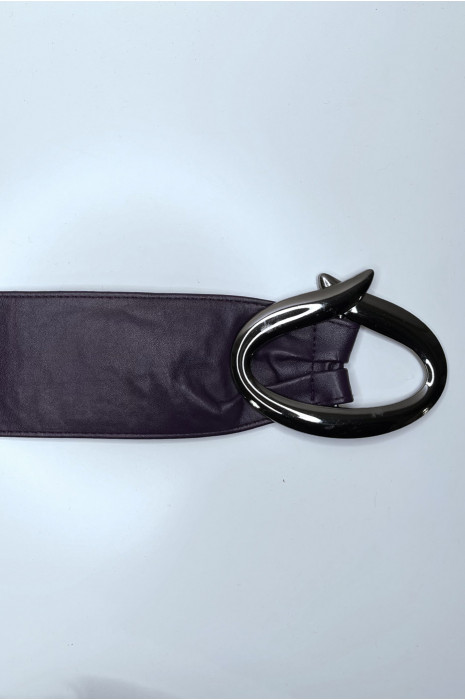 Grosse ceinture violette avec boucle ovale - 3