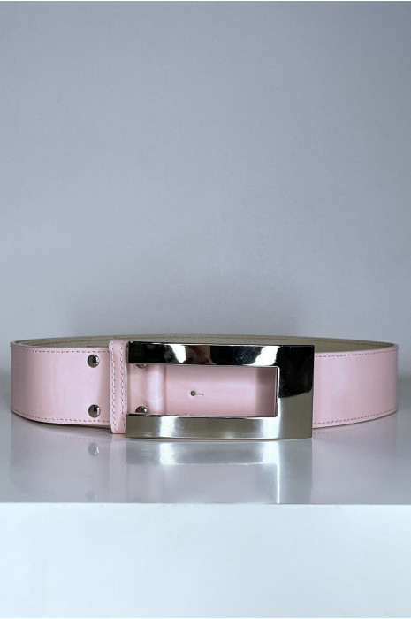 Pink belt with silver buckle - 2