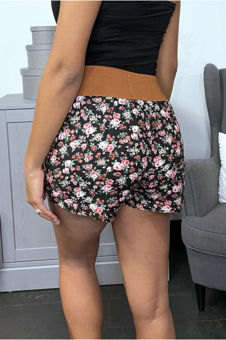 Short à imprimé fleuri et ceinture intégrée - 3