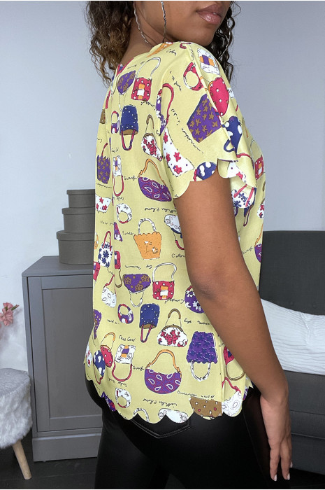 Geel patroon topje - 2