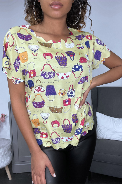 Geel patroon topje - 3