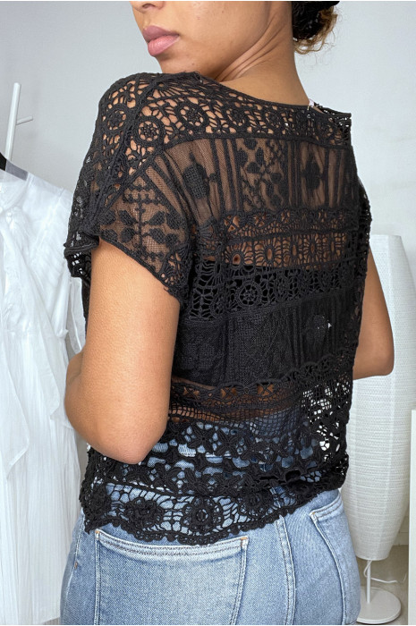 Top en dentelle noir - 1