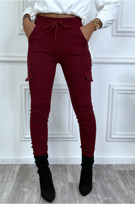 Pantalon cargo avec poches et cordon à la taille - 3