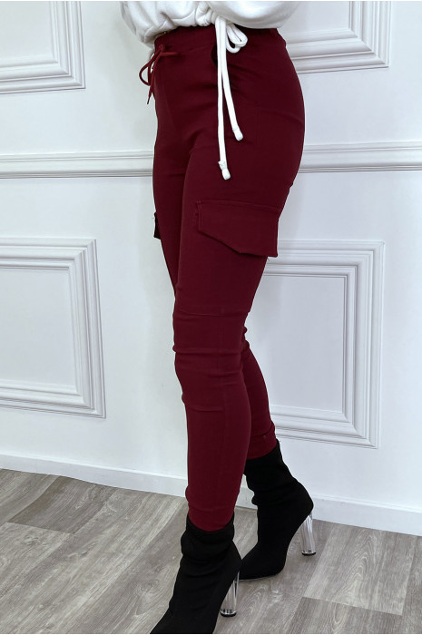 Pantalon cargo avec poches et cordon à la taille - 8