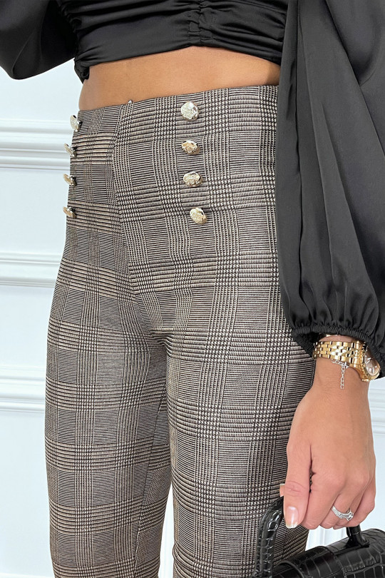 TaTTe checked trousers buttoned up - 7