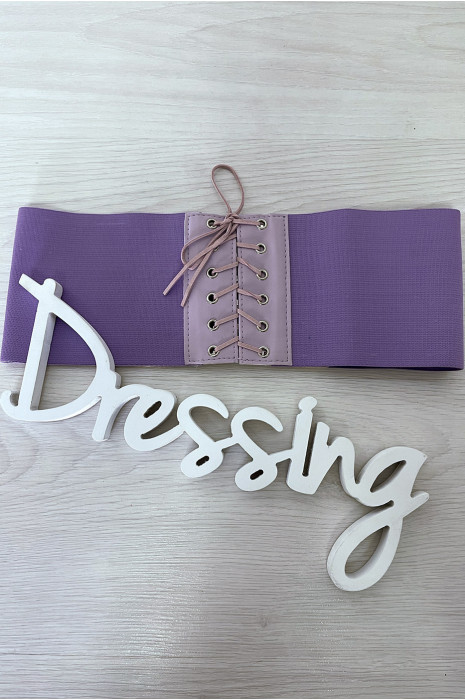 Lilac waist belt with lace up back - 2