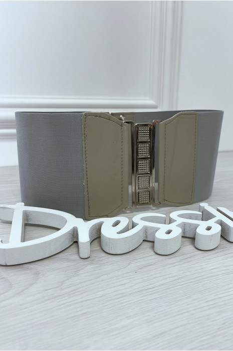 Grijze tailleriem met kant aan de achterkant - 5