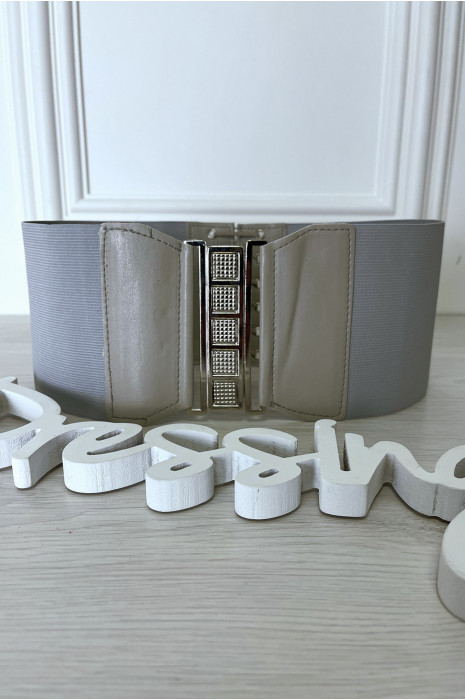 Gray waist belt with lace at the back - 7