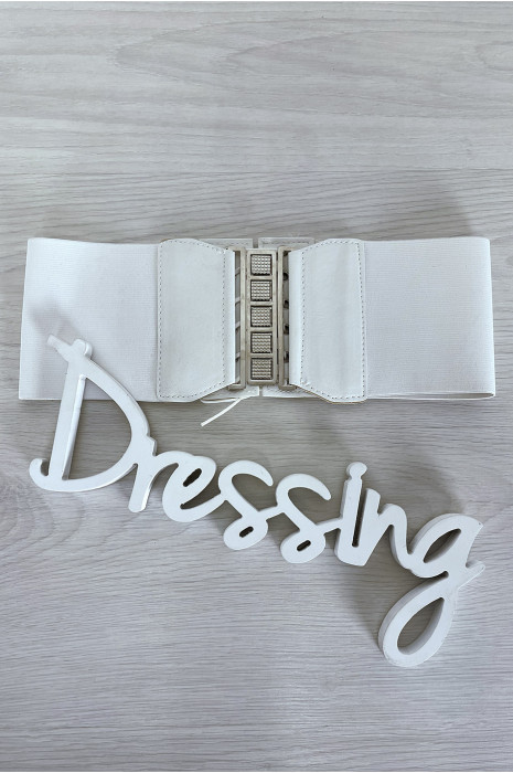Ceinture de taille blanche avec lacet au dos - 2