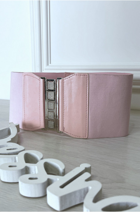 Roze tailleriem met kant aan de achterkant - 3